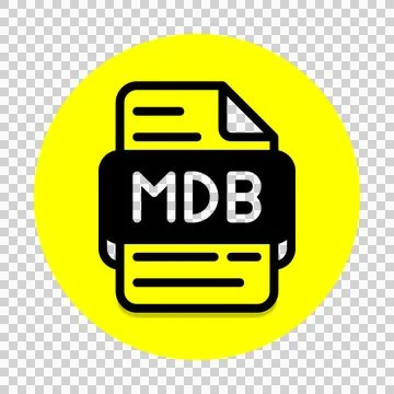 Mdb document file type icon. files and extension icons.  스톡 일러스트
