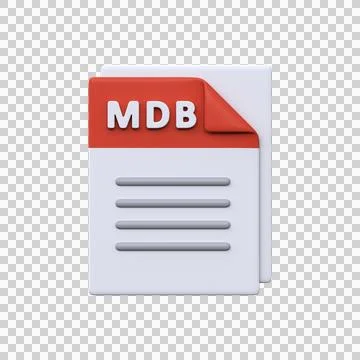 MDB file, format, 3D icon. イラスト素材
