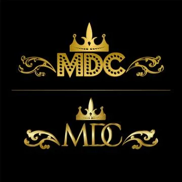 MDC Gold Color Logo Stock Illustration