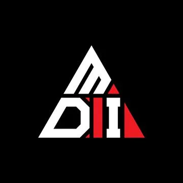 MDI triangle letter logo design with triangle shape. MDI triangle logo desi.. Stock Illustration