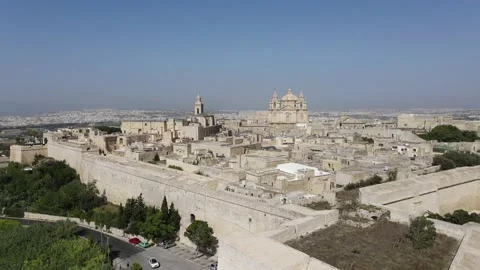 Mdina Aerial View Vídeos de archivo 135227832