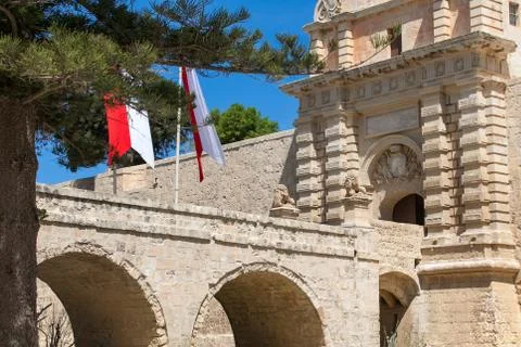 Mdina Gate Stock Photos