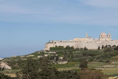 Mdina L-Imdina skyline Stock Photos