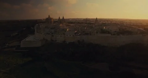 Mdina at sunset Stock Footage 73470111