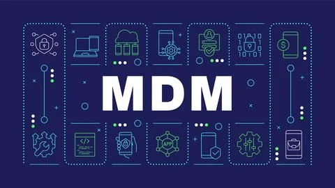 MDM blue word concept イラスト素材