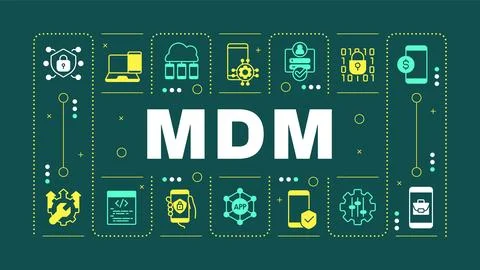 MDM green word concept Stock-Illustration