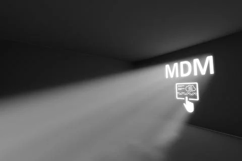 MDM rays volume light concept 3d illustration Stock Illustration