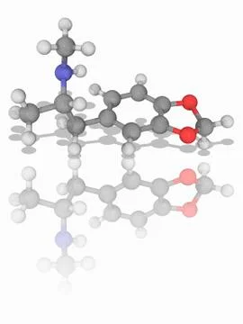 MDMA (ecstasy) drug molecule Stock Illustration