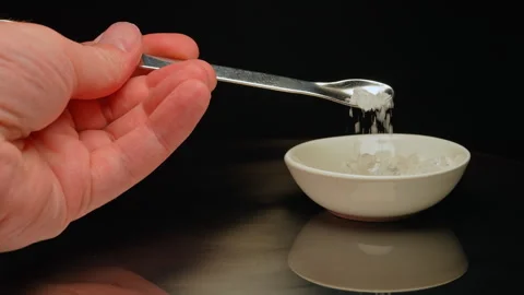 MDMA Ecstasy or molly in form of crystals or rocks. Crystals can be broken .. Stock Footage 321612463