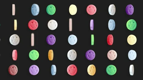 MDMA Ecstasy Pills Loop Stock Footage