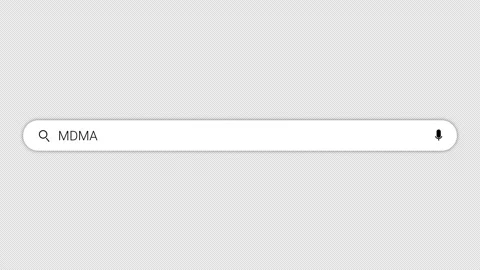 MDMA text typing in search balk animation on white screen in 4k Stock Footage 292537876