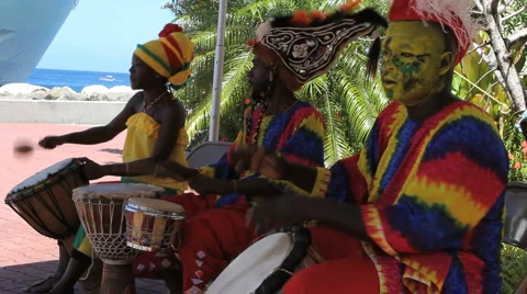 Mdn play instruments in Grenada Stock Footage 2141293