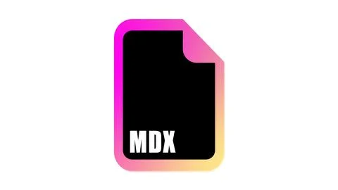 MDX file format icon isolate on white background. Stock Illustration