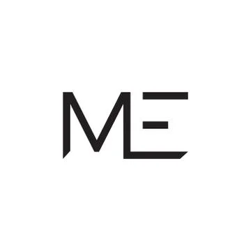 Me initial letter vector logo icon Stock Illustration