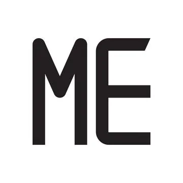 Me initial letter vector logo icon 库存插图