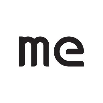 Me initial letter vector logo icon Stock Illustration