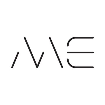 Me initial letter vector logo icon Stock Illustration