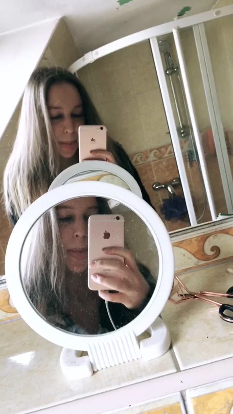 Me in the mirror Stock Footage 161784941