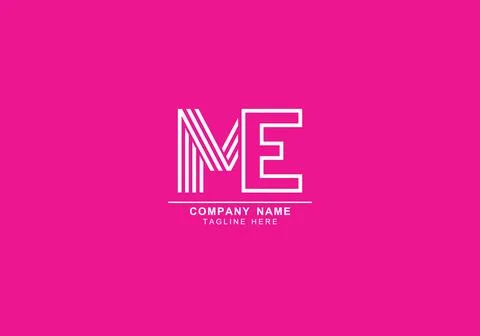 ME or EM minimal logo Illustrazione stock