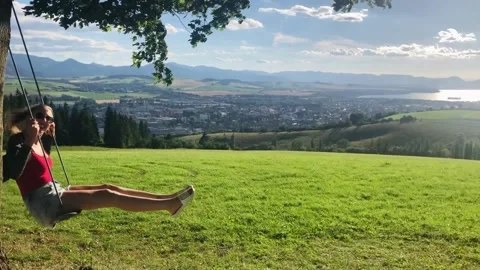 Me on the swing Stock Footage 176890630