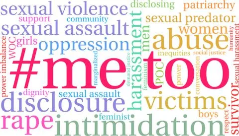 Me Too Word Cloud Stock Illustration