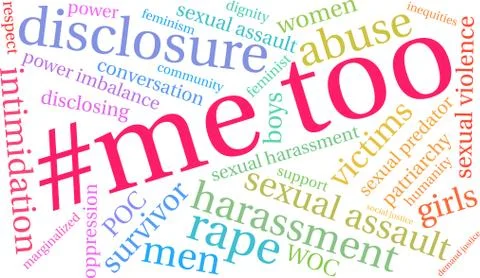 Me Too Word Cloud Stock Illustration