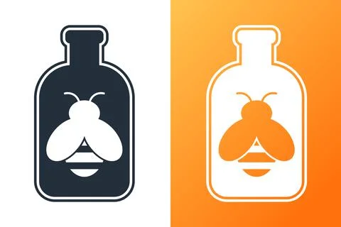 Mead bottle. Simple icon set. Flat style element for graphic design. Vector Stock Illustration