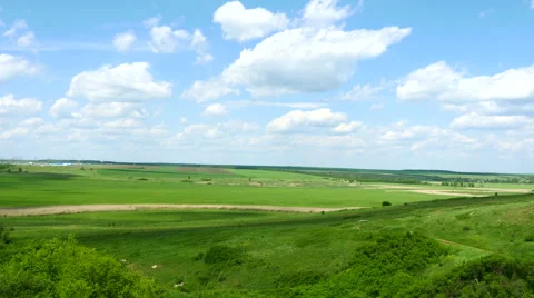Meadow and blue sky Stock Footage 50142799