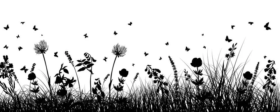 Meadow background Stock Illustration