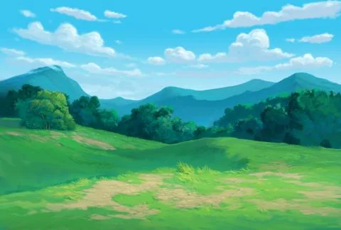 Meadow background Stock Illustration