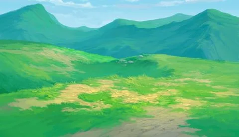 Meadow background Stock Illustration