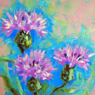 Meadow cornflower Centaurea jacea is a field weed plant, a species of the genus Stock Illustration