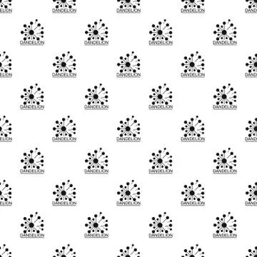 Meadow dandelion pattern seamless vector Stock Illustration