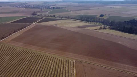 Meadow fields and roads in Germany Stock Footage 172376928