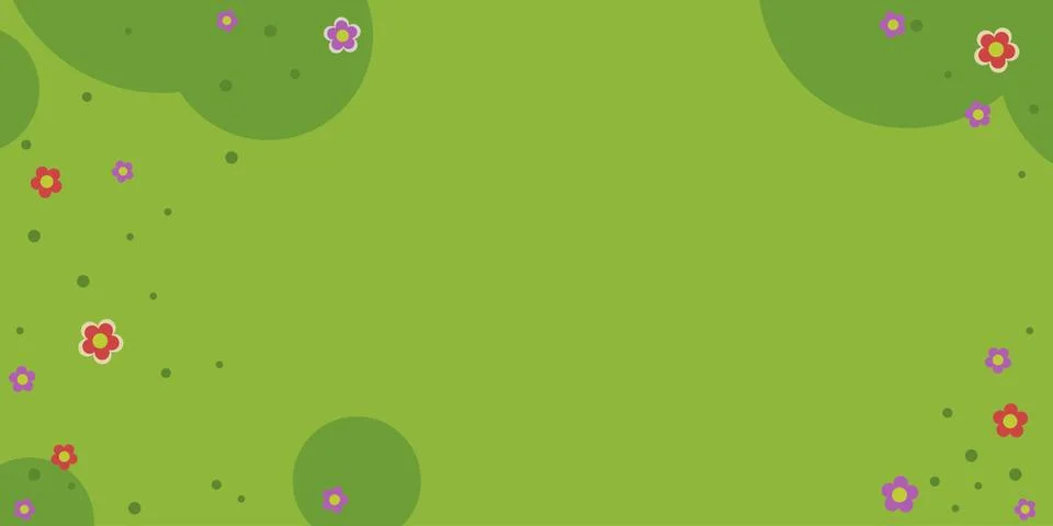 Meadow with flowers vector flat isolated Illustrazione stock