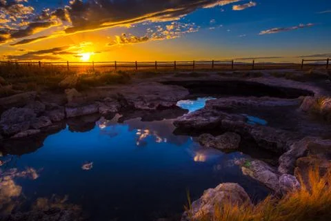 Meadow Hot Spring Stock Photos