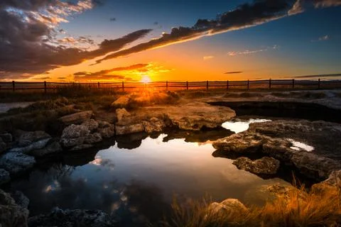 Meadow Hot Spring Stock Photos