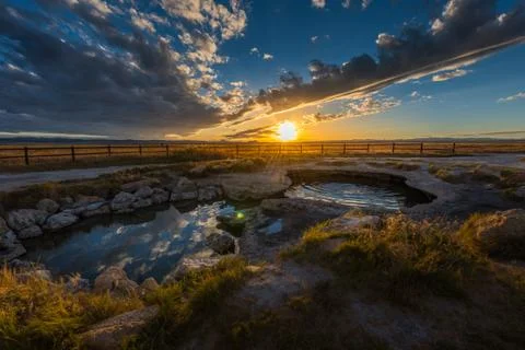 Meadow Hot Spring Stock Photos