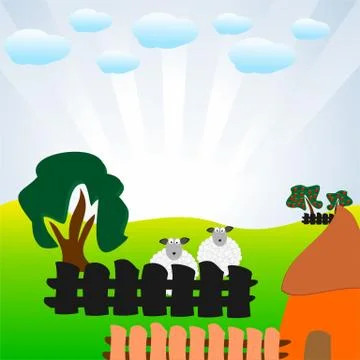 Meadow Stock Illustration