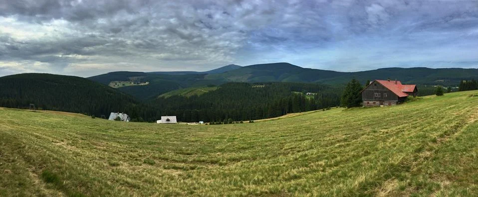 Meadow in Krkonoše Stock Photos