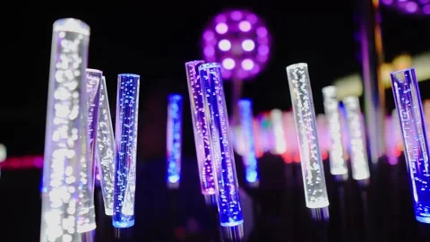 Meadow Lights abstract decoration Stock Footage 131504722