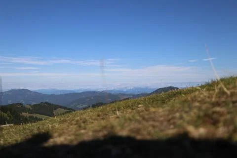 Meadow in mountains Stock Photos