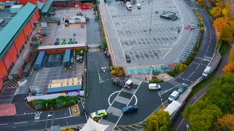 Meadowhall after the flash flood on the 7th of November when River Don burst Stock Footage 119431006