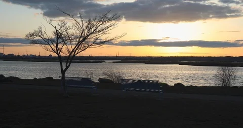 Meadowlands Sundown Stock Footage 88399563