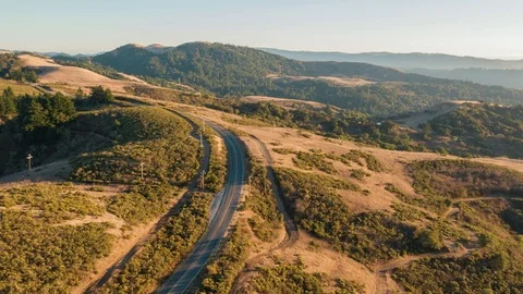 Meadows And Hills From Above Video stock 86339737