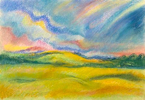 Meadows Stock Illustration