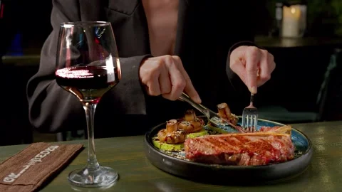 A Meal and Wine Tasting Experience in Progress Stock Footage 274818088