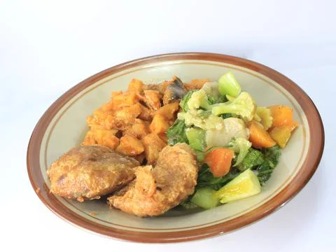 Meal isolated on a white background Stock Photos