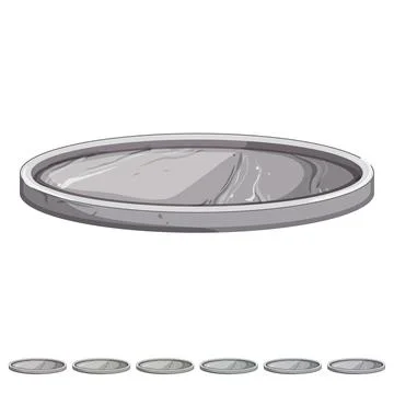 Meal marble tray cartoon vector graphic Stock Illustration