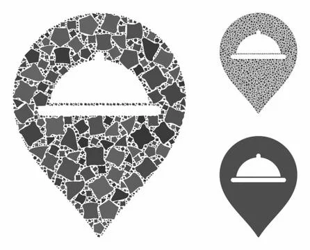 Meal marker Composition Icon of Uneven Pieces 스톡 일러스트